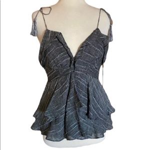 Hunter Bell NY Ruffled Peplum Top NWT 10